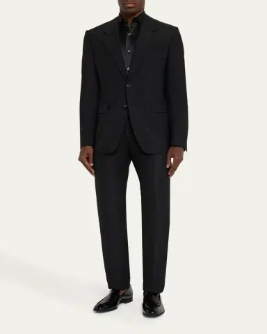 Bergdorf Goodman Men's Piped Patent Leather Apron-Toe Venetian Loafers | Thumbnail 3 Bergdorf Goodman Men's Piped Patent Leather Apron-Toe Venetian Loafers | Thumbnail 3