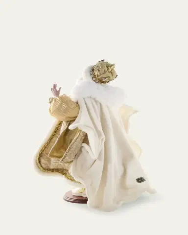 Mark Roberts Snow and Pearls Santa with Stand | Thumbnail 2