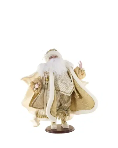 Mark Roberts Snow and Pearls Santa with Stand | Thumbnail 1
