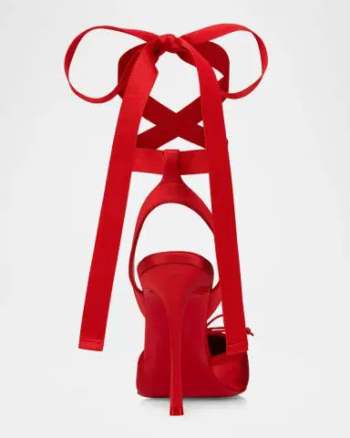 Christian Louboutin 100mm Cassia Silk Ankle-Tie Ballerina Pumps | Thumbnail 2 Christian Louboutin 100mm Cassia Silk Ankle-Tie Ballerina Pumps | Thumbnail 2