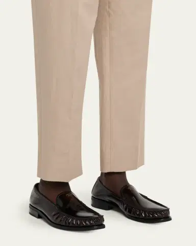Prada Men's Venetian Loafers | Thumbnail 2