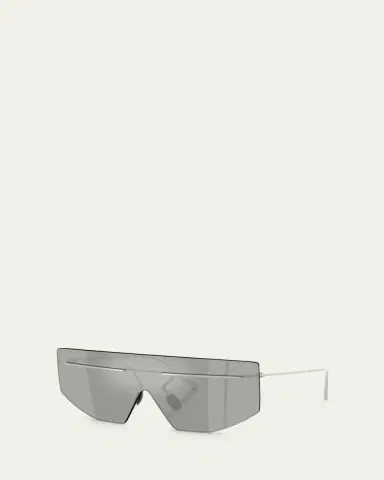Prada Men's PR B55S Mirrored Shield Sunglasses | Thumbnail 2 Prada Men's PR B55S Mirrored Shield Sunglasses | Thumbnail 2