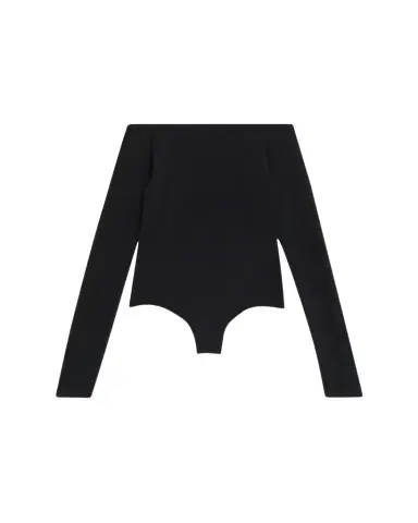 Alaïa Off-The-Shoulder Long-Sleeve Sculpting Bodysuit | Thumbnail 1