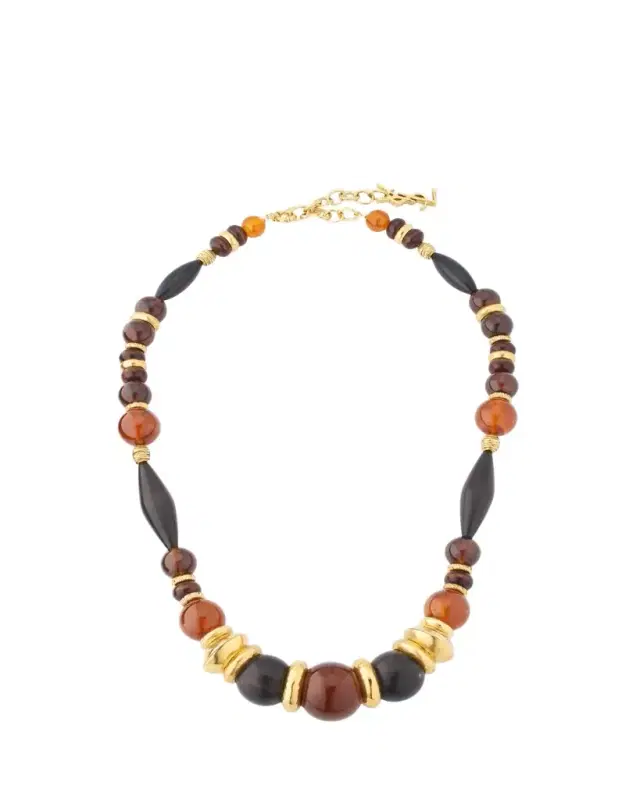 Saint Laurent Mixed Bead Necklace