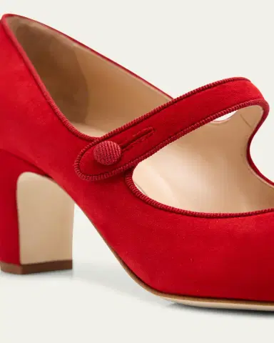 Manolo Blahnik Campariba Kid Suede Pumps | Thumbnail 6