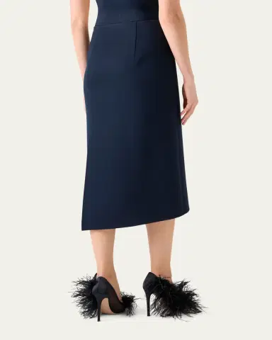 Akris Asymmetric Trapezoid Wool Flannel Double-Face Midi Skirt | Thumbnail 3 Akris Asymmetric Trapezoid Wool Flannel Double-Face Midi Skirt | Thumbnail 3