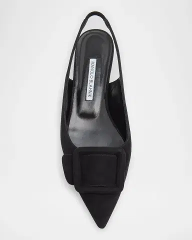 Manolo Blahnik Maylura Suede Slingback Ballerina Flats | Thumbnail 4 Manolo Blahnik Maylura Suede Slingback Ballerina Flats | Thumbnail 4