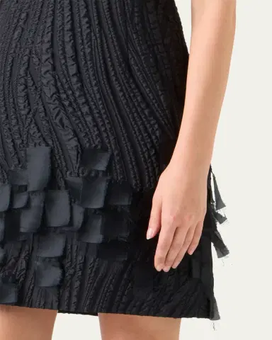 Akris Waves And Ribbons Jacquard Sleeveless Mini Dress | Thumbnail 5 Akris Waves And Ribbons Jacquard Sleeveless Mini Dress | Thumbnail 5