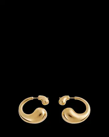 Bottega Veneta 18K Gold-Finish Sterling Silver Earrings | Thumbnail 2