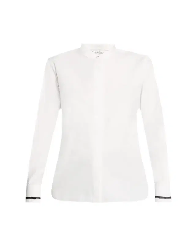 Otranto Mandarin Collar Cotton Blouse