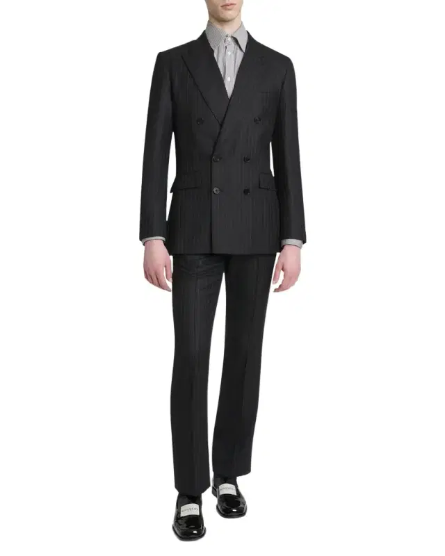 Men's Double-Breasted Pinstripe Sport Coat Men's Double-Breasted Pinstripe Sport Coat
