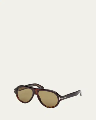 Tom Ford Men's Icon Collection Acetate Aviator Sunglasses | Thumbnail 2 Tom Ford Men's Icon Collection Acetate Aviator Sunglasses | Thumbnail 2