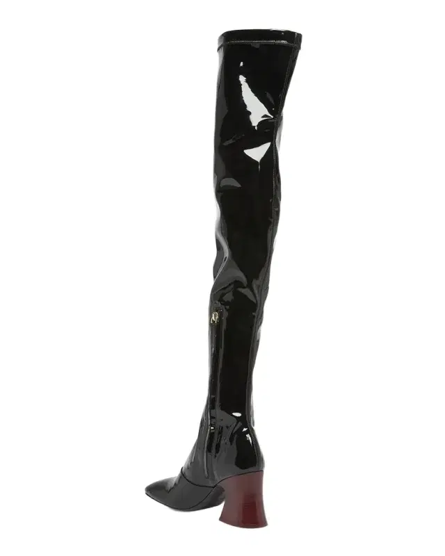 Janis Patent Leather Over-The-Knee Boots