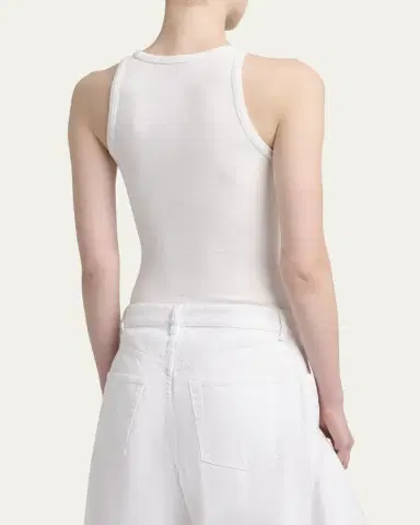 Alaïa Ribbed Sleeveless Bodysuit | Thumbnail 3
