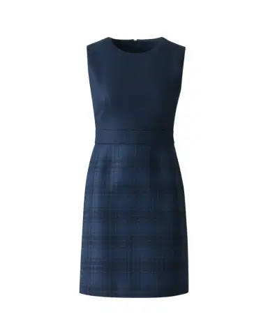 Akris Check Wool Double-Face Sleeveless A-Line Dress | Thumbnail 1 Akris Check Wool Double-Face Sleeveless A-Line Dress | Thumbnail 1