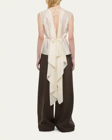 Helmut Lang Sleeveless Draped Silk Scarf Top | Thumbnail 6 Helmut Lang Sleeveless Draped Silk Scarf Top | Thumbnail 6
