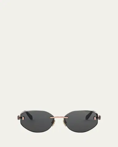 BVLGARI Serpenti Forever Rimless Oval Metal Sunglasses | Thumbnail 4 BVLGARI Serpenti Forever Rimless Oval Metal Sunglasses | Thumbnail 4
