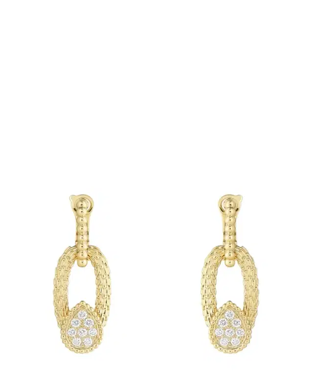Serpent Boheme 18K Yellow Gold Diamond Pendant Earrings