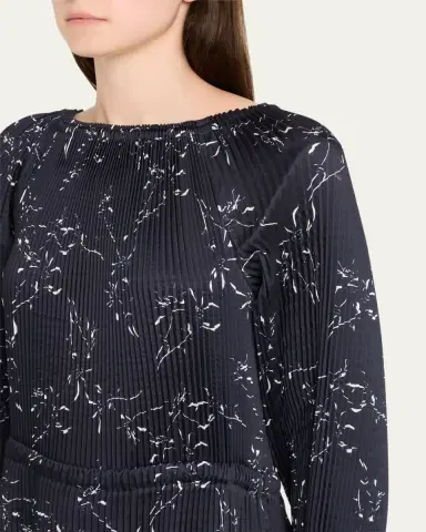 Plan C Pleated Long-Sleeve Midi Dress | Thumbnail 5 Plan C Pleated Long-Sleeve Midi Dress | Thumbnail 5