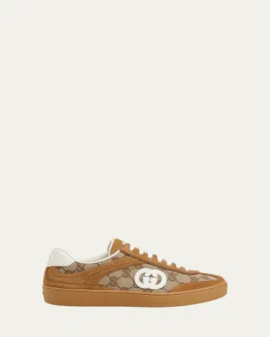 Gucci G75 Suede and Leather GG Sneakers | Thumbnail 6 Gucci G75 Suede and Leather GG Sneakers | Thumbnail 6