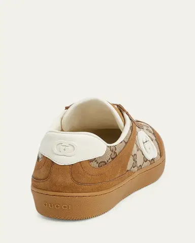 Gucci G75 Suede and Leather GG Sneakers | Thumbnail 9 Gucci G75 Suede and Leather GG Sneakers | Thumbnail 9