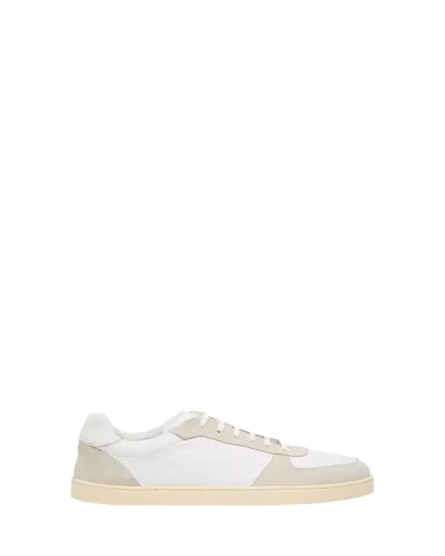 Men's Deerskin and Suede Low-Top Sneakers