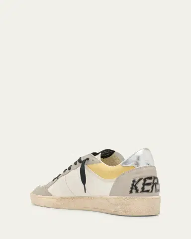 Golden Goose Men's Ball Star Metallic Leather Low-Top Sneakers, Exclusive | Thumbnail 4 Golden Goose Men's Ball Star Metallic Leather Low-Top Sneakers, Exclusive | Thumbnail 4