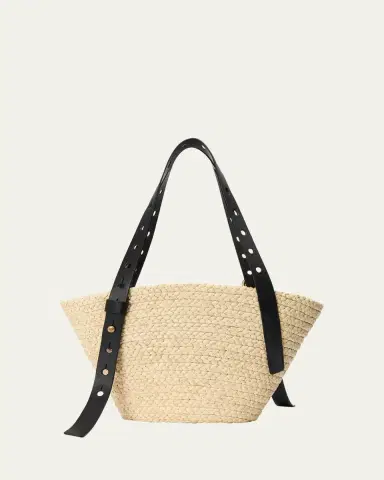 Loewe x Paula's Ibiza Punch Hole Small Basket Shoulder Bag in Raffia | Thumbnail 6 Loewe x Paula's Ibiza Punch Hole Small Basket Shoulder Bag in Raffia | Thumbnail 6