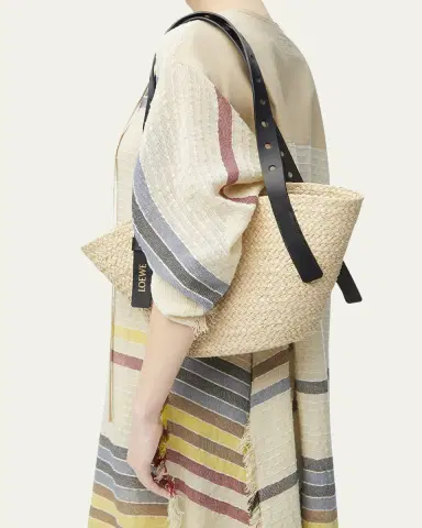 Loewe x Paula's Ibiza Punch Hole Small Basket Shoulder Bag in Raffia | Thumbnail 7 Loewe x Paula's Ibiza Punch Hole Small Basket Shoulder Bag in Raffia | Thumbnail 7