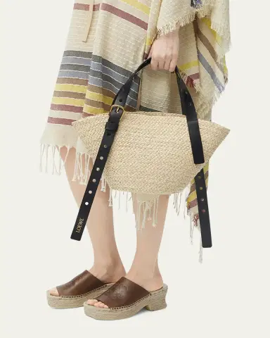 Loewe x Paula's Ibiza Punch Hole Small Basket Shoulder Bag in Raffia | Thumbnail 10 Loewe x Paula's Ibiza Punch Hole Small Basket Shoulder Bag in Raffia | Thumbnail 10