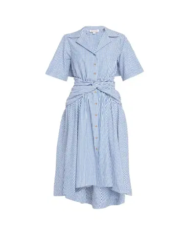 Rosie Assoulin Striped Tie High-Low Shirtdress | Thumbnail 1