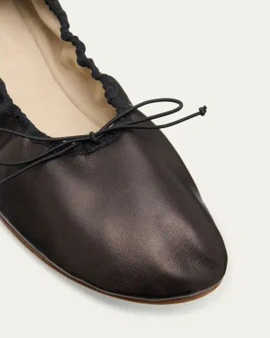 THE ROW Leather Bow Ballerina Flats | Thumbnail 15