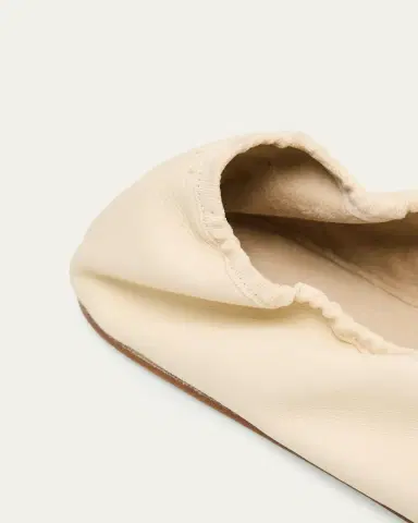THE ROW Leather Bow Ballerina Flats | Thumbnail 10
