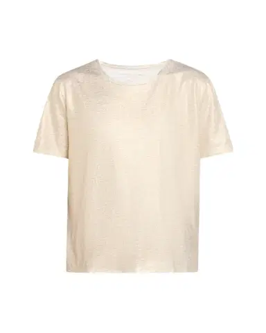 MAJESTIC FILATURES Stretch Linen Metallic Semi Relaxed Crewneck Top | Thumbnail 1