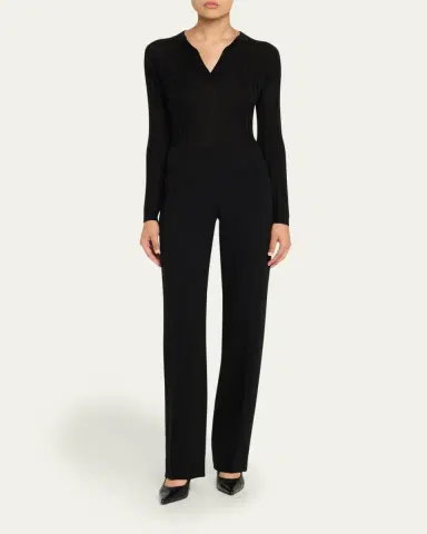 Giorgio Armani Cashmere-Silk Rib Knit Sweater | Thumbnail 2 Giorgio Armani Cashmere-Silk Rib Knit Sweater | Thumbnail 2