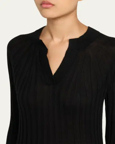 Giorgio Armani Cashmere-Silk Rib Knit Sweater | Thumbnail 5 Giorgio Armani Cashmere-Silk Rib Knit Sweater | Thumbnail 5