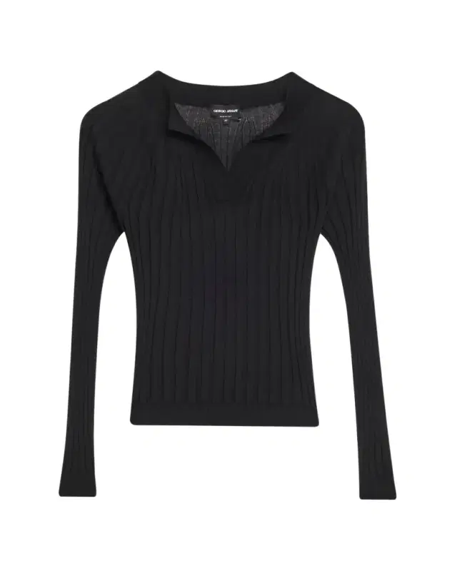 Giorgio Armani Cashmere-Silk Rib Knit Sweater