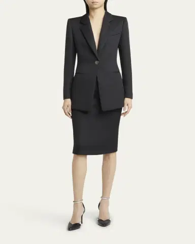 Giorgio Armani Techno Scuba One-Button Blazer | Thumbnail 2 Giorgio Armani Techno Scuba One-Button Blazer | Thumbnail 2