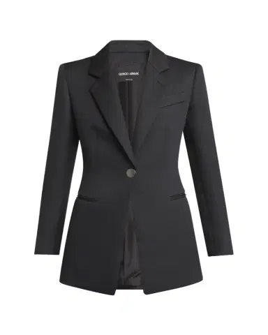 Giorgio Armani Techno Scuba One-Button Blazer | Thumbnail 1 Giorgio Armani Techno Scuba One-Button Blazer | Thumbnail 1