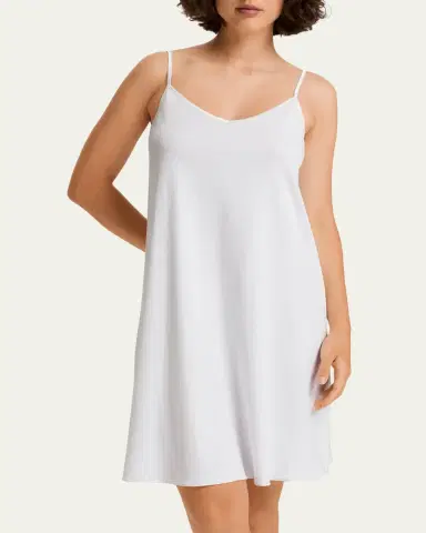 Hanro Silk-Trim Cotton Chemise | Thumbnail 2 Hanro Silk-Trim Cotton Chemise | Thumbnail 2