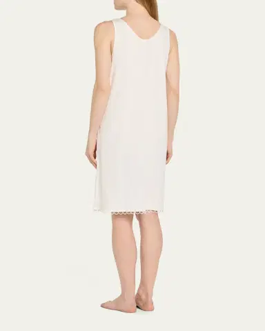 Hanro Anouk Embroidery-Trim Cotton Tank Nightgown | Thumbnail 3 Hanro Anouk Embroidery-Trim Cotton Tank Nightgown | Thumbnail 3