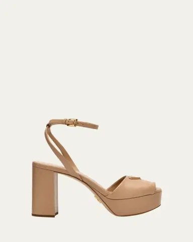 Prada Nappa Triangle Peep-Toe Platform Sandals | Thumbnail 8 Prada Nappa Triangle Peep-Toe Platform Sandals | Thumbnail 8