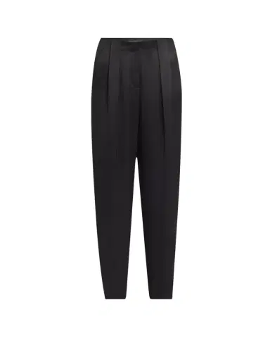 Giorgio Armani Pleated High-Rise Double Silk Satin Trousers | Thumbnail 1 Giorgio Armani Pleated High-Rise Double Silk Satin Trousers | Thumbnail 1