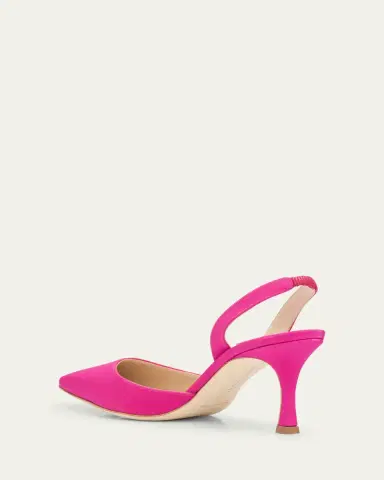 Manolo Blahnik Carolyne Satin Slingback Pumps | Thumbnail 2