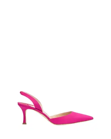 Manolo Blahnik Carolyne Satin Slingback Pumps | Thumbnail 1