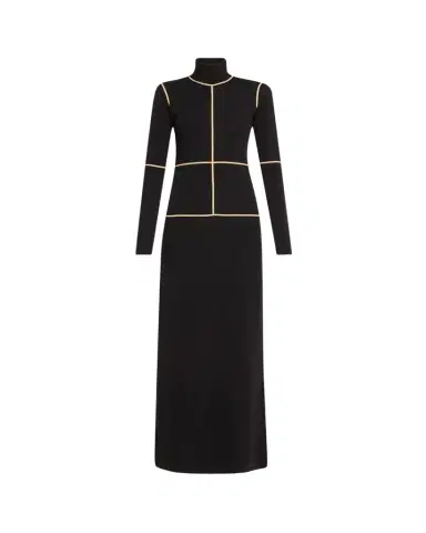 MM6 Maison Margiela Contrast Seam Turtleneck Maxi Dress | Thumbnail 1 MM6 Maison Margiela Contrast Seam Turtleneck Maxi Dress | Thumbnail 1