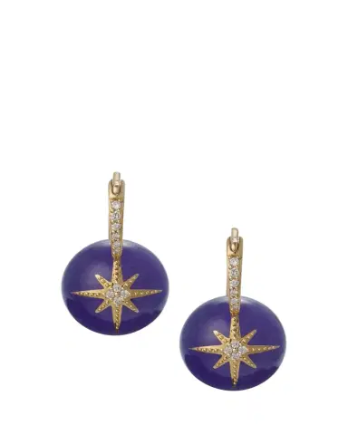 Sydney Evan 14K Pave Starburst Bead Earrings | Thumbnail 1 Sydney Evan 14K Pave Starburst Bead Earrings | Thumbnail 1