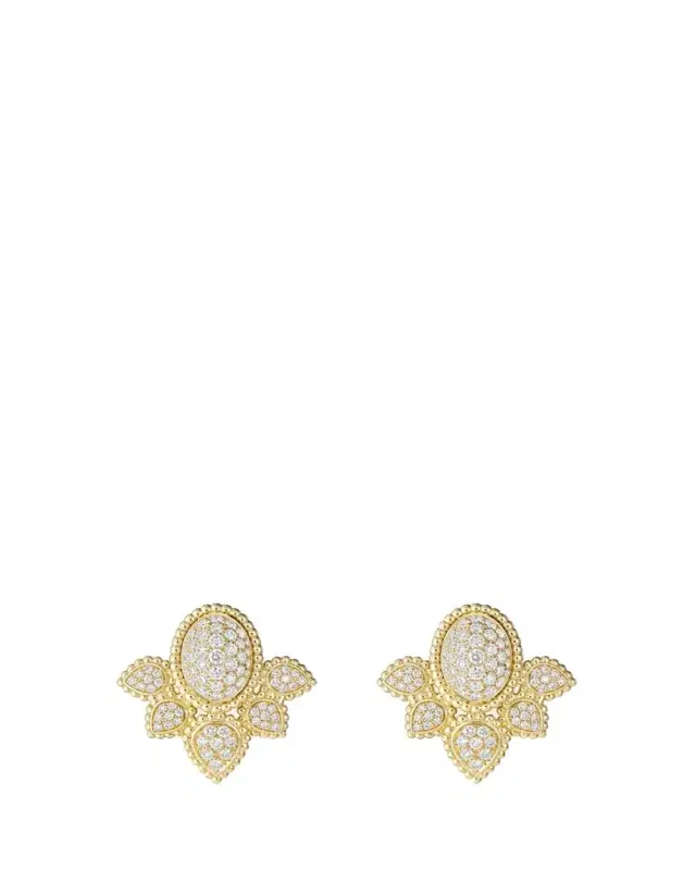 Serpent Boheme 18K Yellow Gold Diamond Stud Earrings