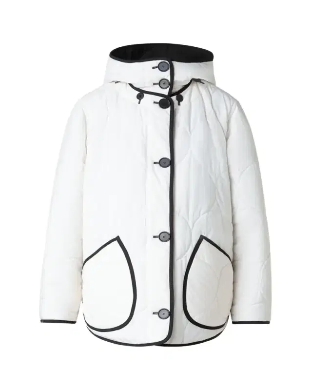 Reversible Techno Dot Quilted Jacket With Hood