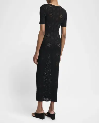 Alaïa Python Lace Knit Midi Dress | Thumbnail 2 Alaïa Python Lace Knit Midi Dress | Thumbnail 2
